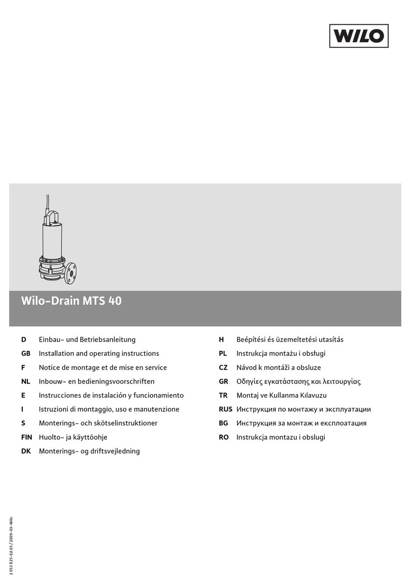Wilo Drain MTS 40 Series User manual