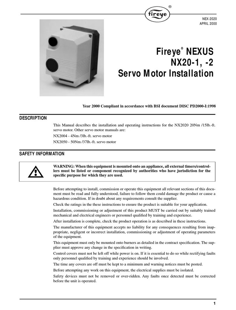 Fireye NEXUS NX20-1 installation instructions