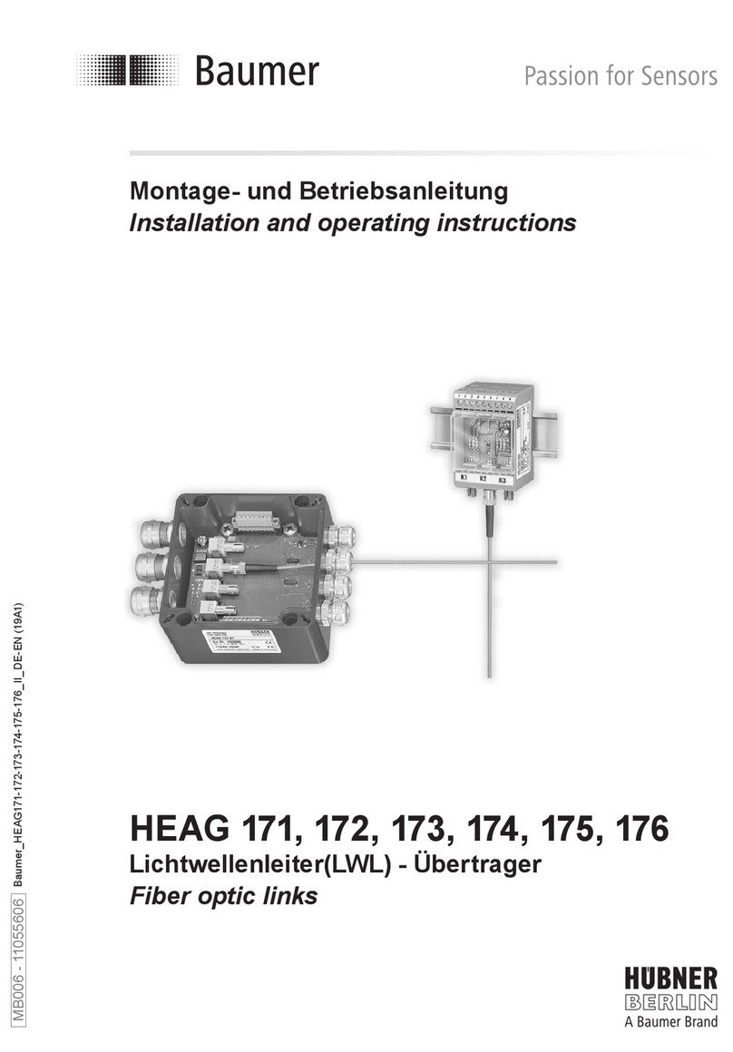 Baumer HEAG 171 Installation and operating instructions