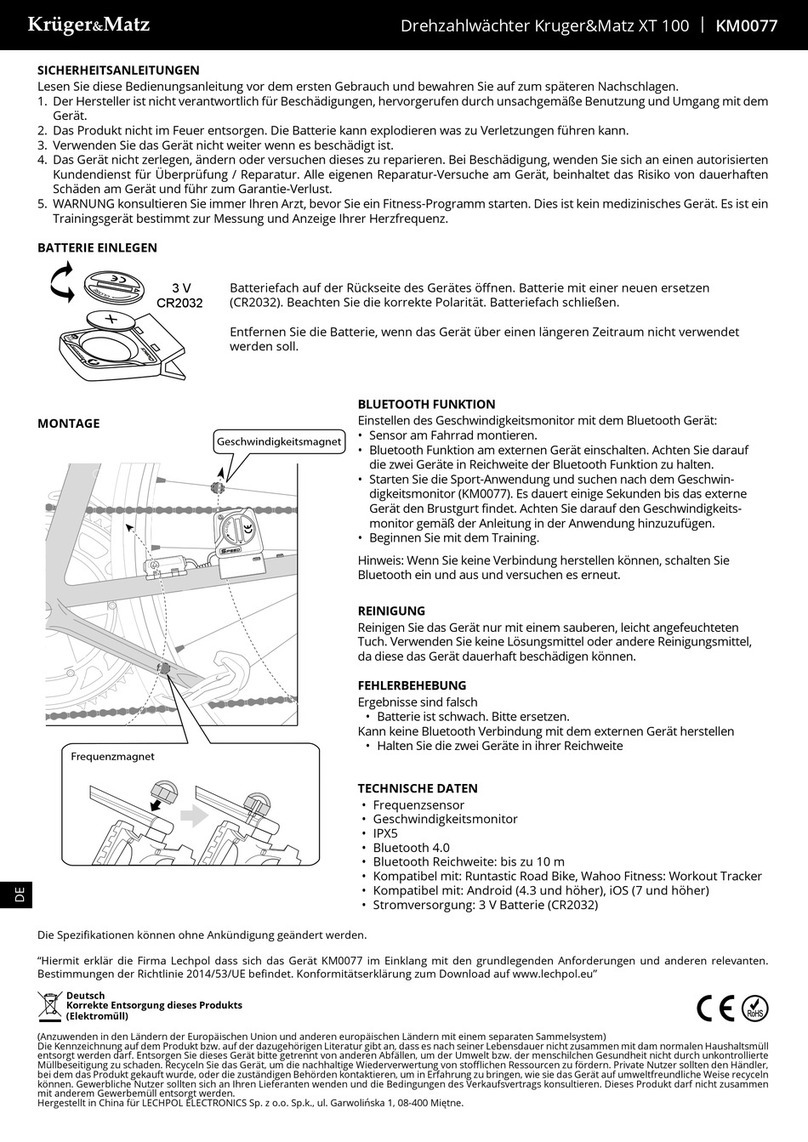 Kruger&Matz XT 100 instruction manual