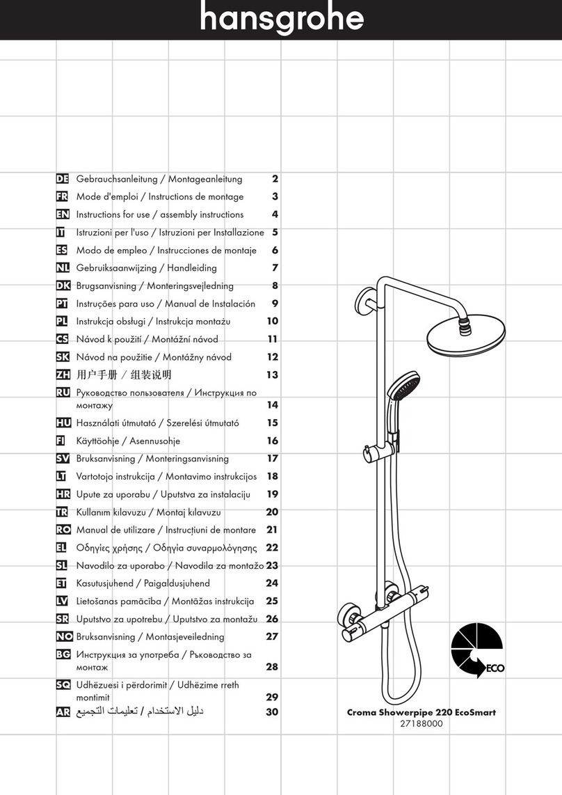 Hans Grohe Croma Showerpipe 220 EcoSmart Instructions for use/assembly instructions