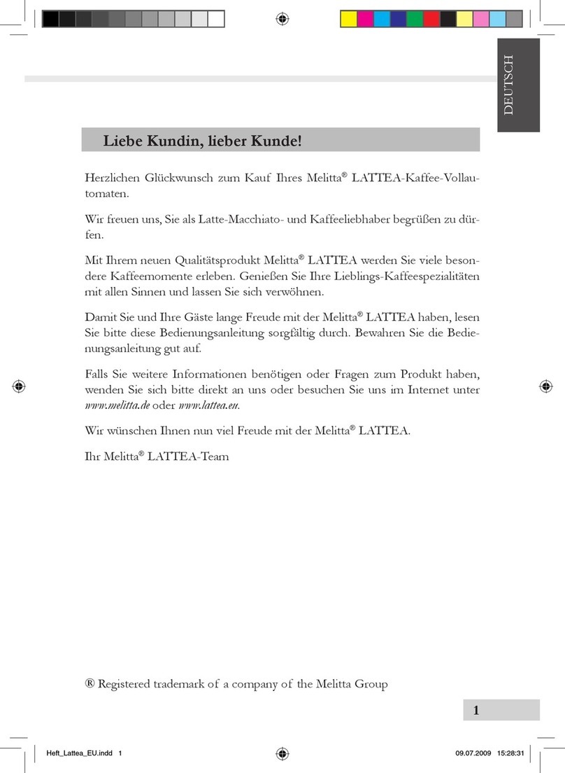 Melitta LATTEA User manual