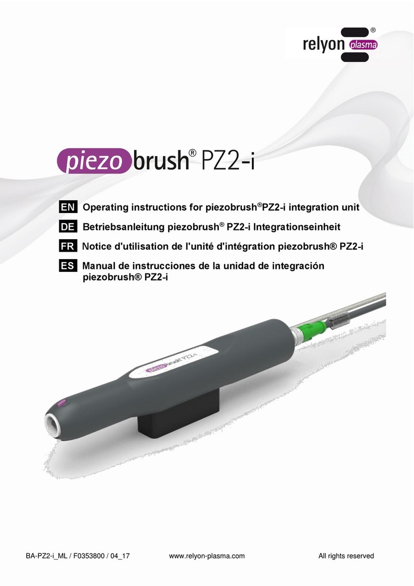 Relyon plasma piezobrush PZ2-i User manual