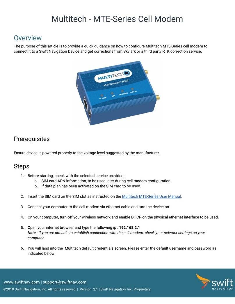 Multitech MTE-Series User manual