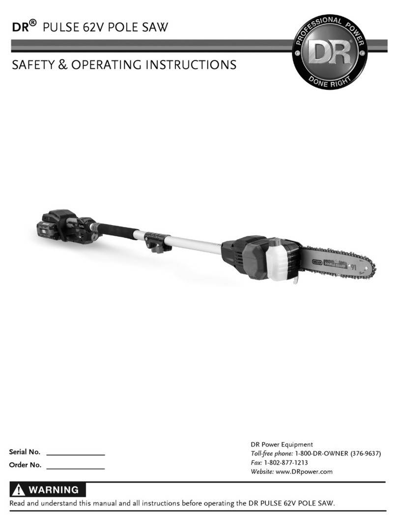 DR PULSE 62V POLE SAW Safety & Operating Instructions