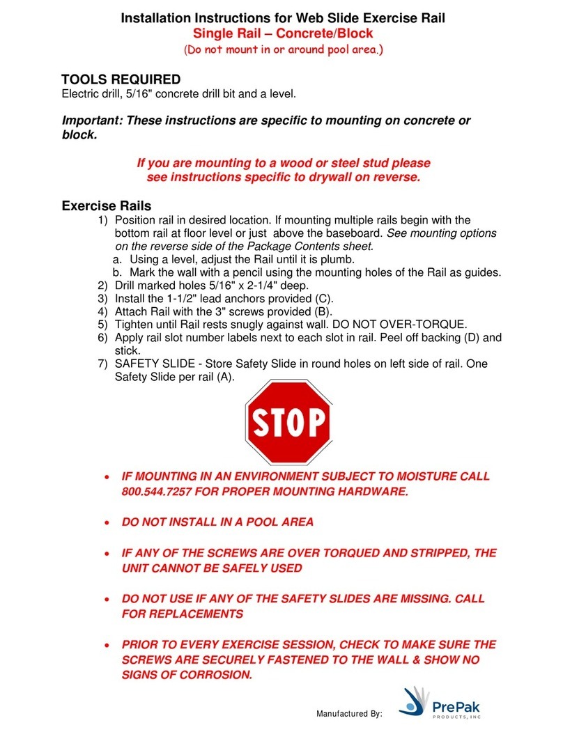 Prepak Web Slide installation instructions Prepak Web Slide installation instructions