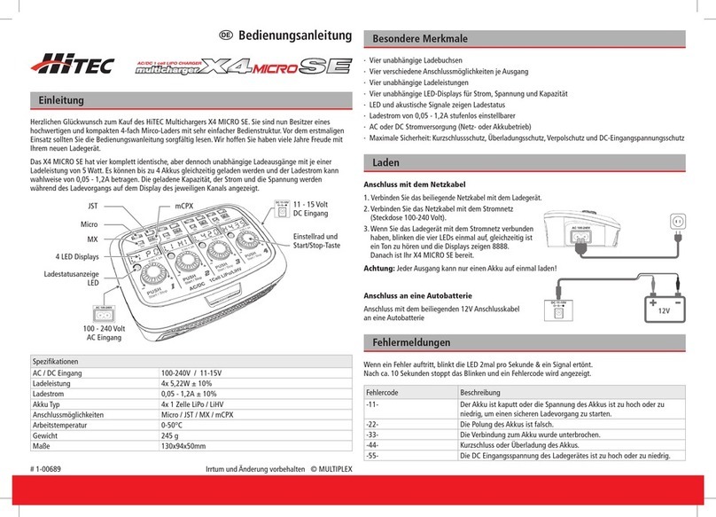 Hi-Tec X4 MICRO SE User manual