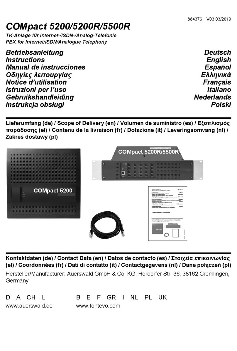 Auerswald COMpact 5200 User manual