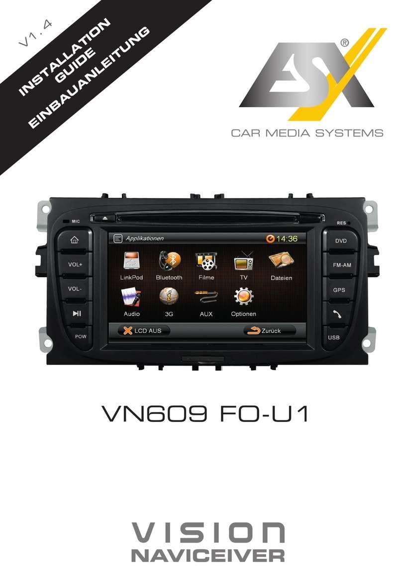 ESX Vision Naviceiver VN609 FO-U1 installation guide