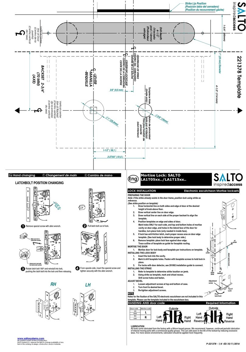 Salto LA1T15 Series User manual