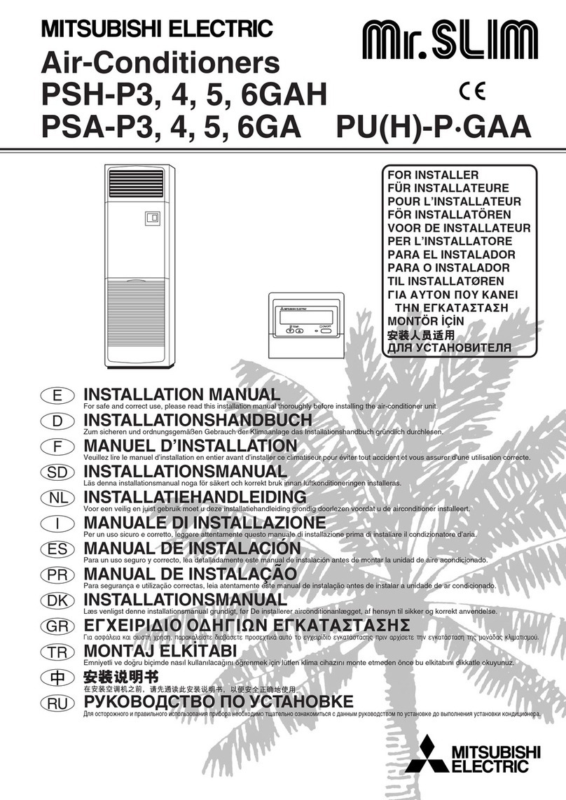 Mitsubishi Electric Mr. SLIM PSH-P3GAH Series User manual Mitsubishi Electric Mr. SLIM PSH-P3GAH Series User manual