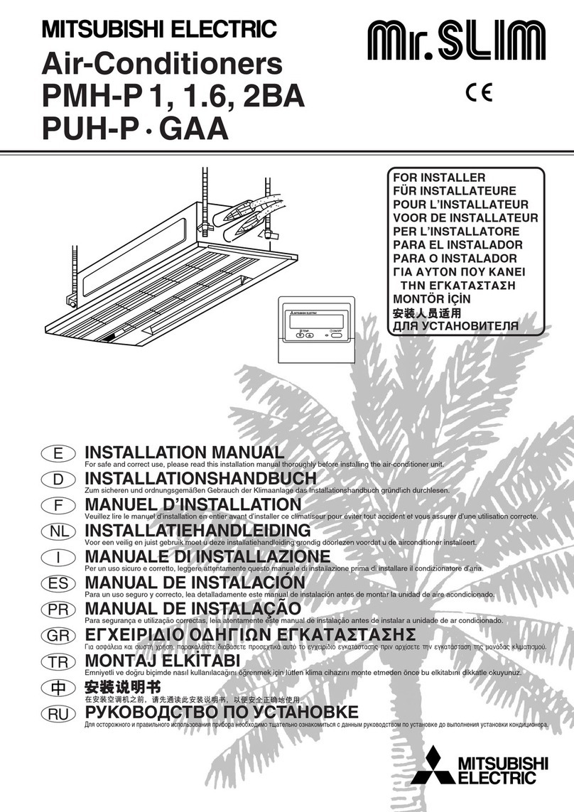 Mitsubishi Electric Mr. SLIM PMH-P 1BA Series User manual