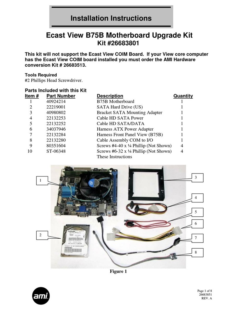 AMI Ecast View B75B installation instructions