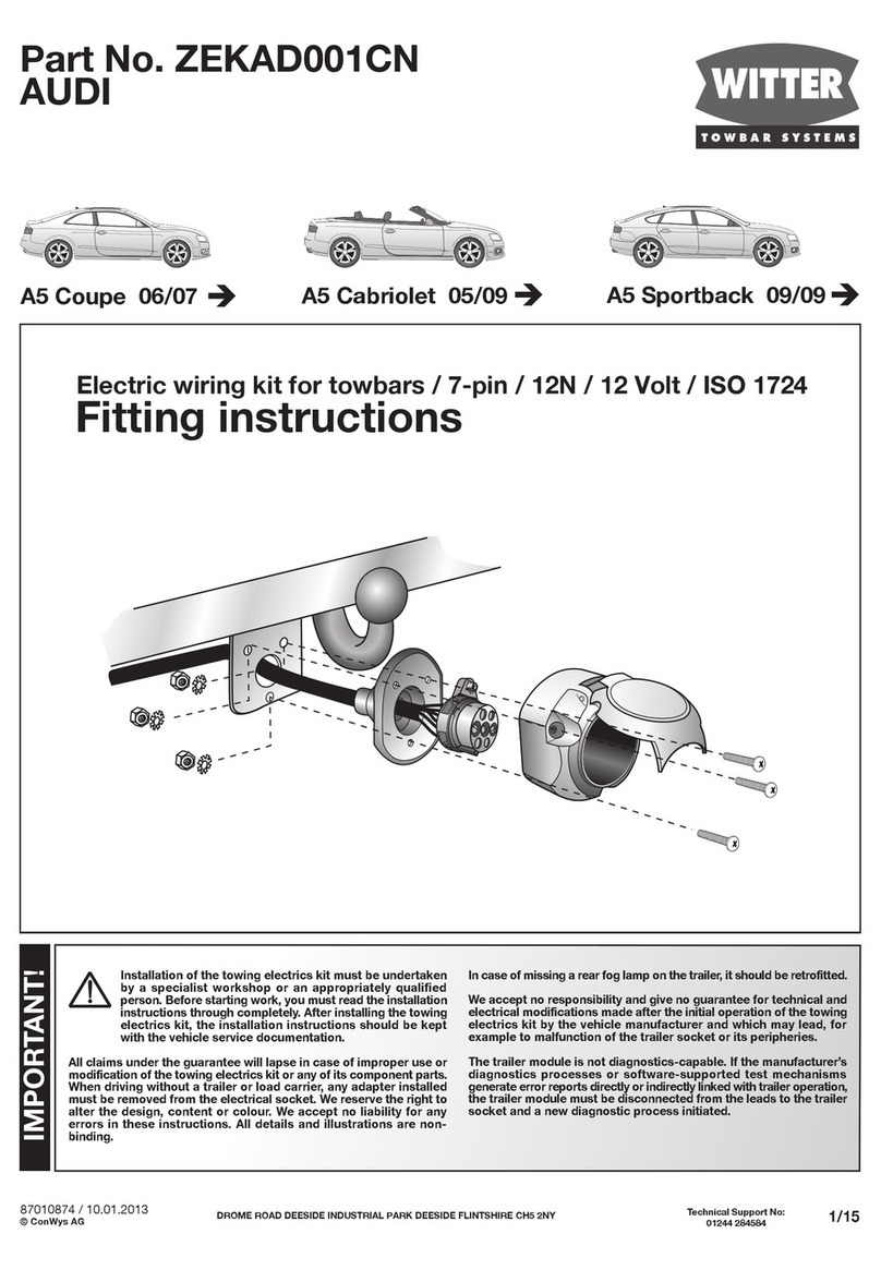 Witter Towbar Systems ZEKAD001CN Fitting instructions Witter Towbar Systems ZEKAD001CN Fitting instructions