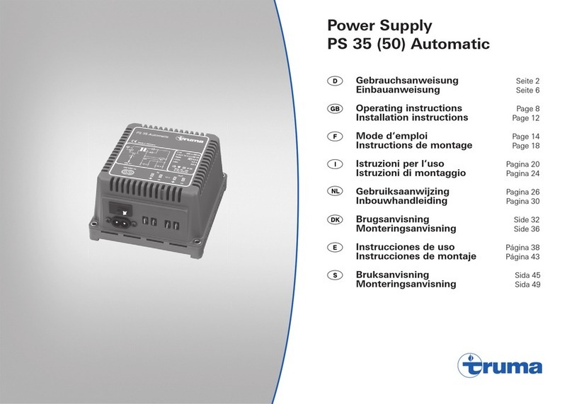 Truma PS 50 Automatic Operating instructions & installation instructions