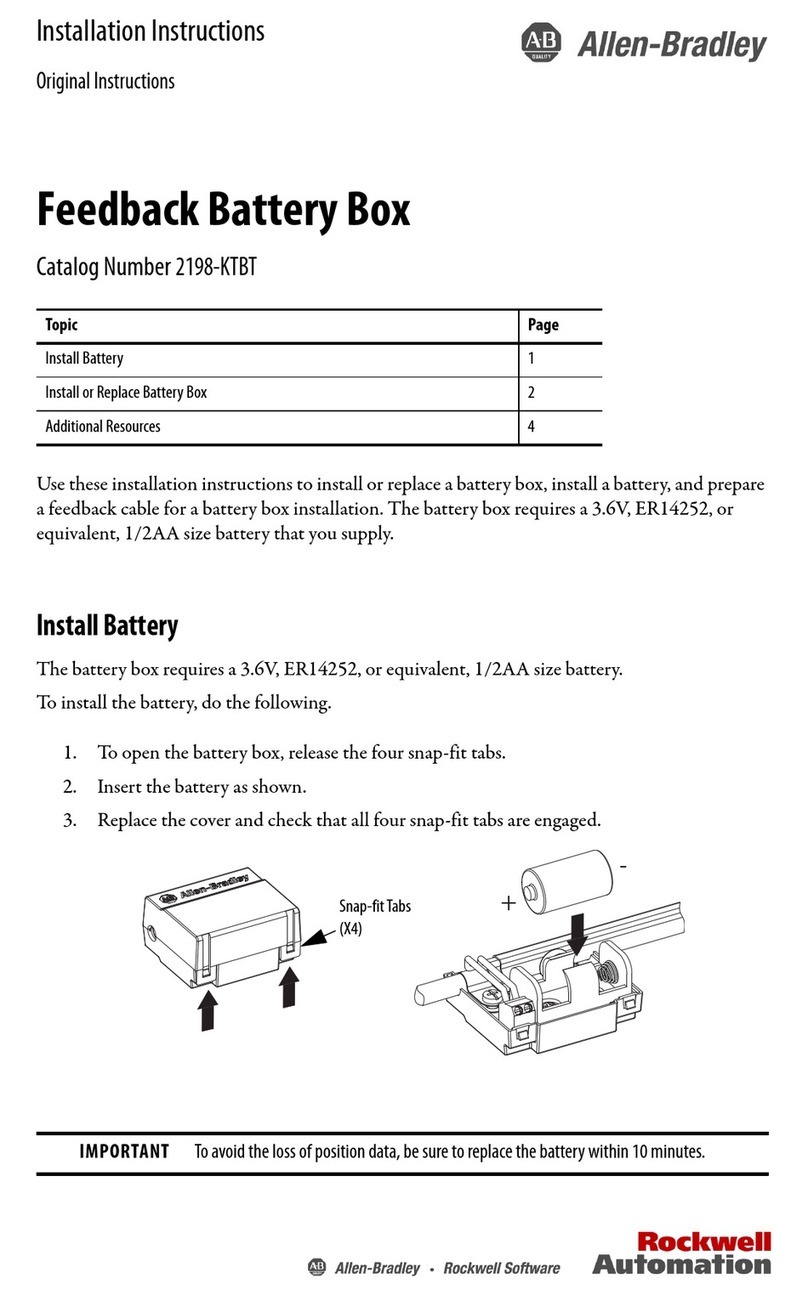 Rockwell Automation Allen-Bradley 2198-KTBT User manual