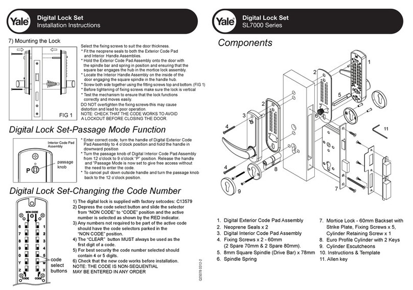 Yale SL7000 Series User manual