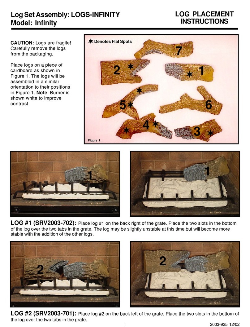 Hearth & Home LOGS-INFINITY Placement instructions Hearth & Home LOGS-INFINITY Placement instructions