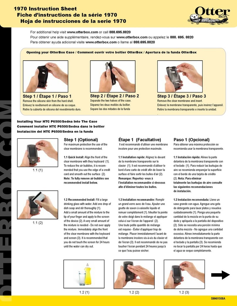 OtterBox 1970 instruction sheet