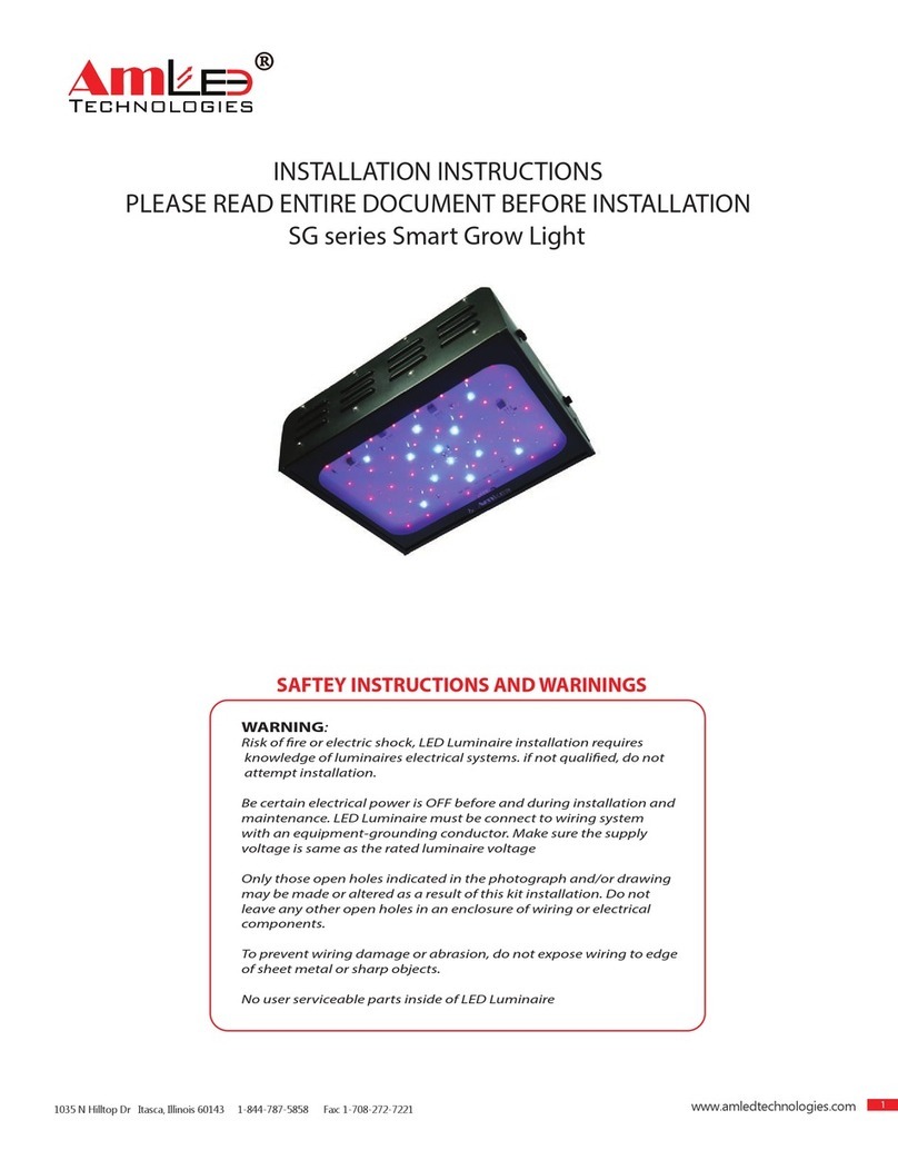 AmLed Technologies SG series installation instructions