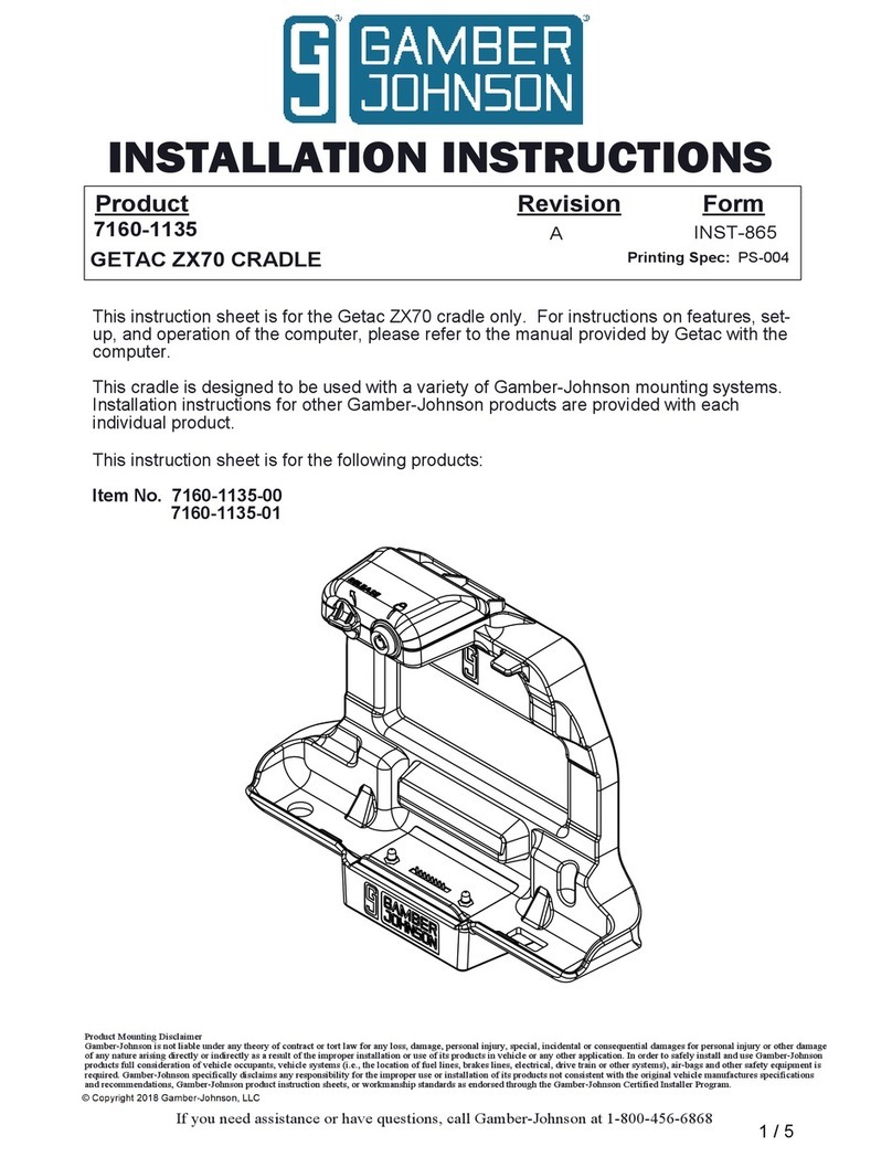 Gamber Johnson Getac ZX70 installation instructions