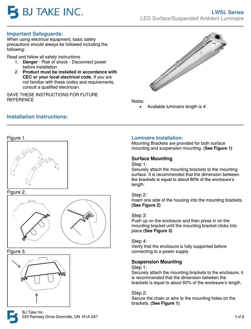 BJ TAKE LWSL Series installation instructions