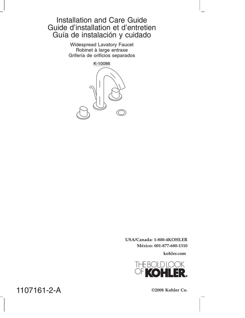 Kohler K-10086 Assembly instructions