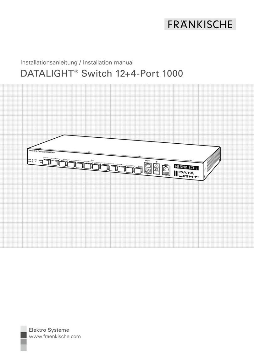 FRÄNKISCHE DATALIGHT Switch 12+4-Port 1000 installation manual FRÄNKISCHE DATALIGHT Switch 12+4-Port 1000 installation manual