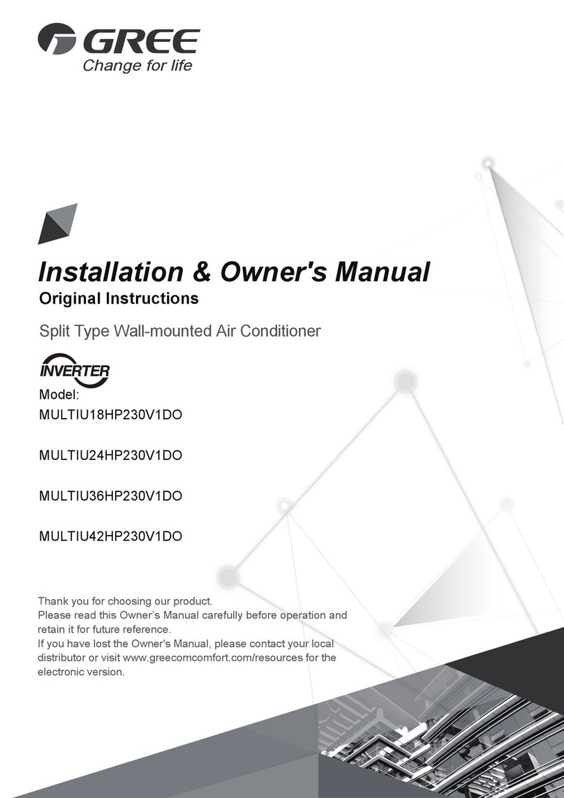 Gree Multi+ Ultra MULTIU18HP230V1DO Operating instructions