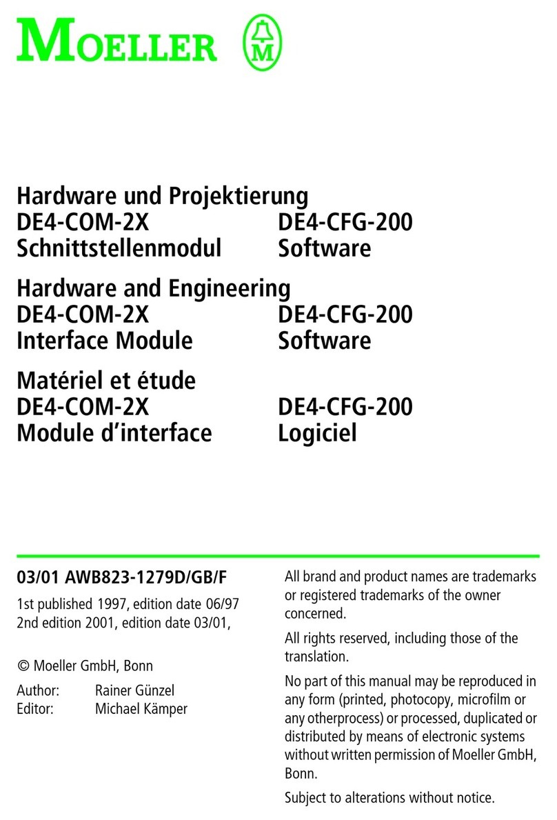 Moeller DE4-COM-2X manual