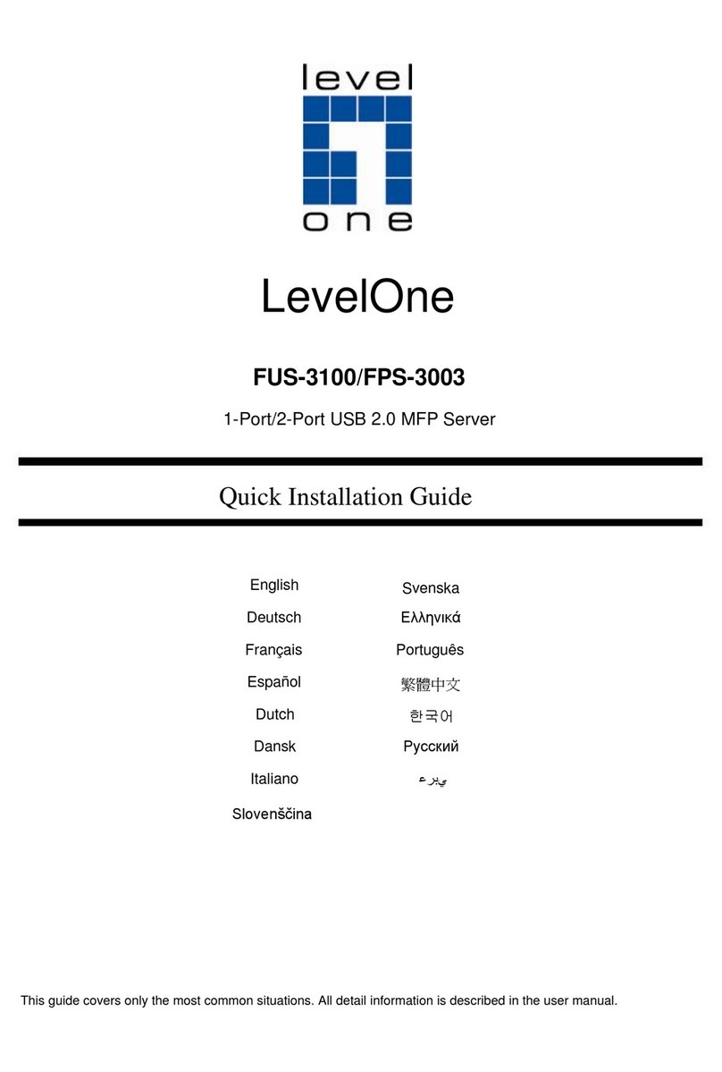 LevelOne FUS-3100 User manual