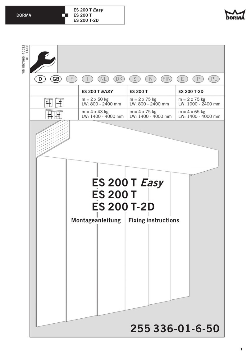 Dorma ES 200 T Easy Fixing instructions