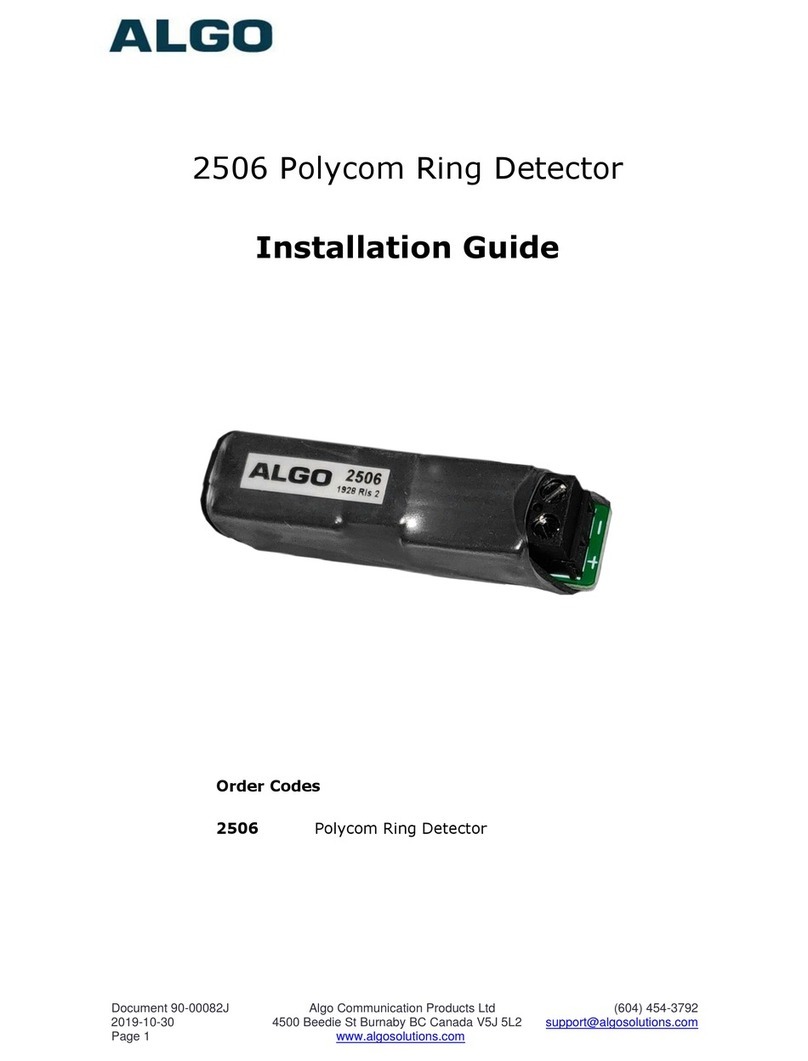 Algo 2506 installation guide