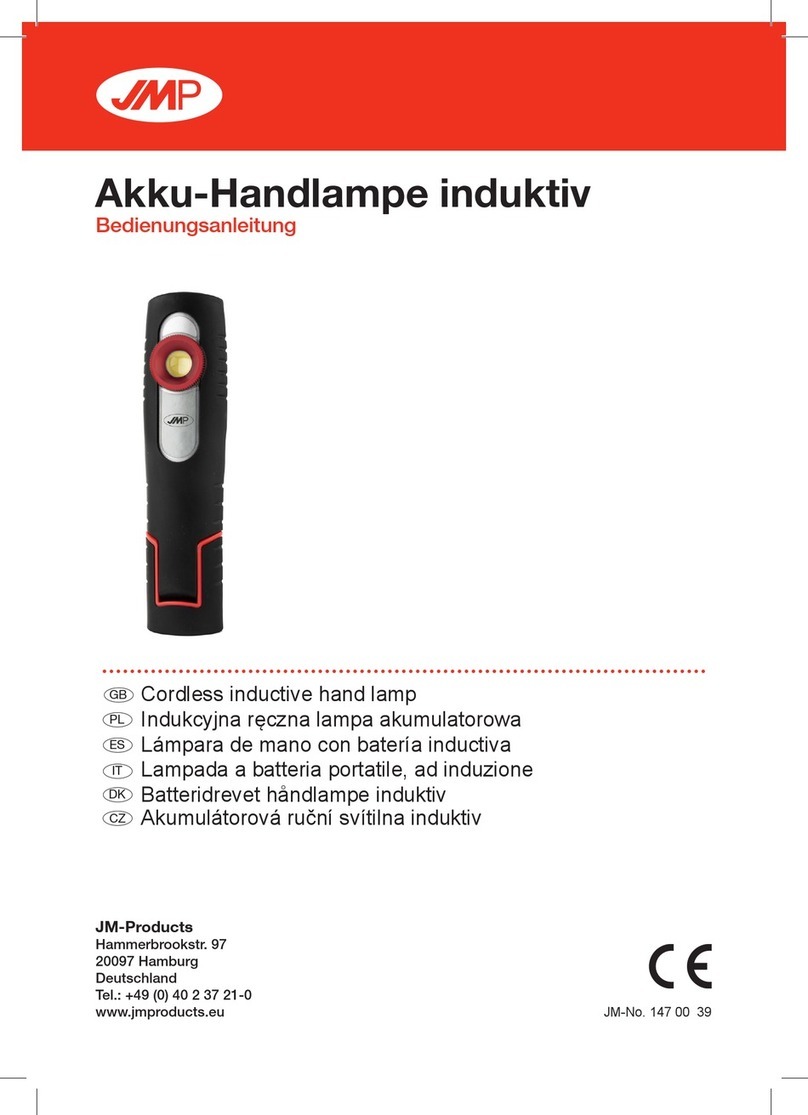 JMP Cordless inductive hand lamp operating instructions