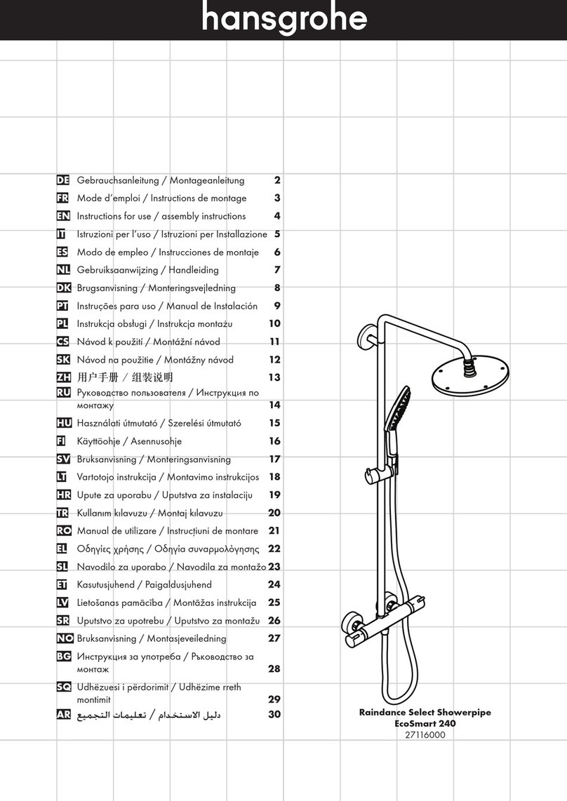 Hans Grohe Raindance Select Showerpipe EcoSmart 240 Instructions for use/assembly instructions