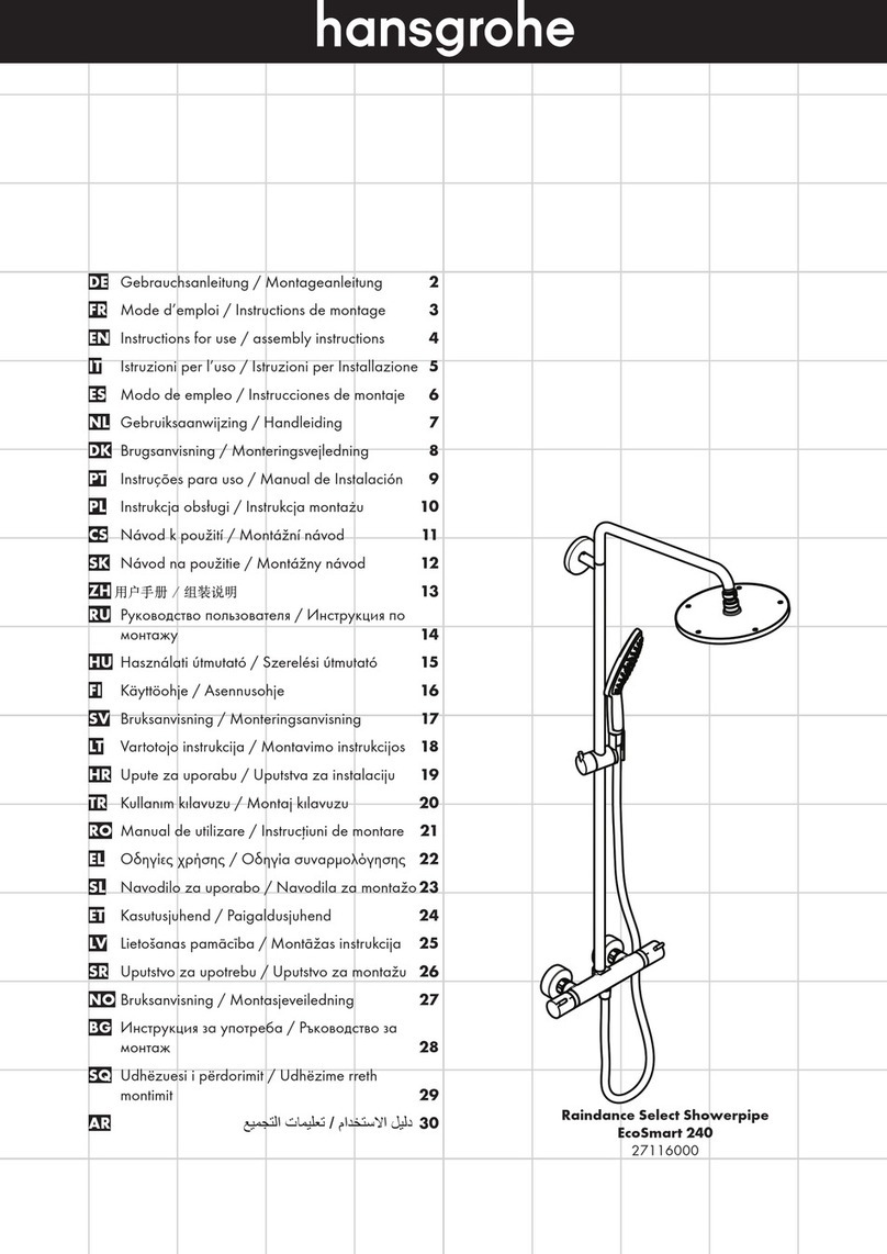 Hans Grohe Raindance Select Showerpipe EcoSmart 240 Manual
