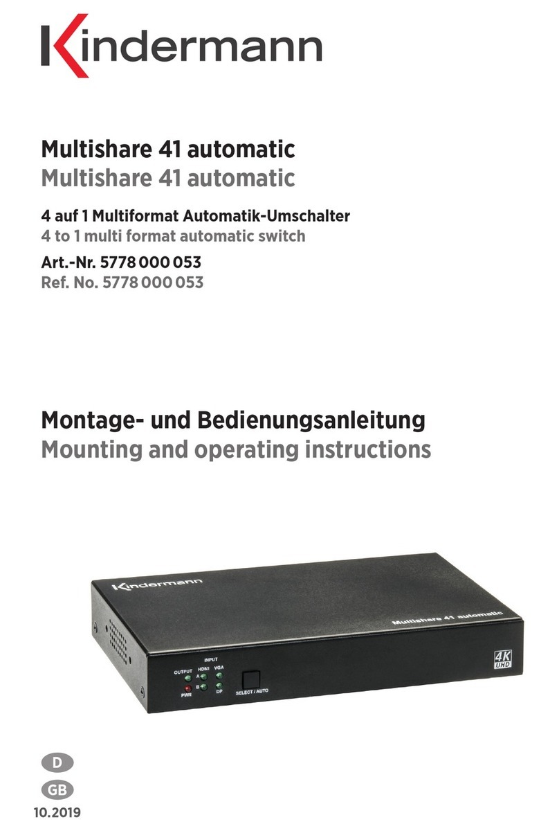 Kindermann Multishare 41 automatic Service manual