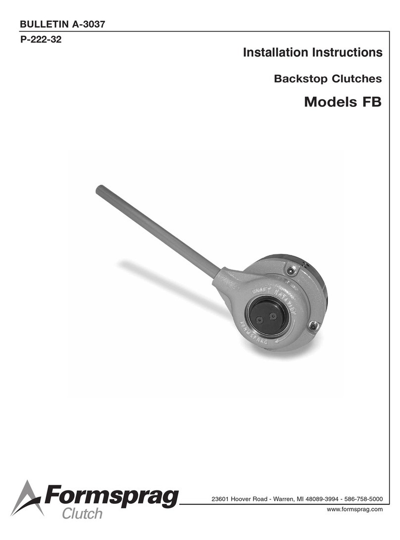 Formsprag FB Series installation instructions
