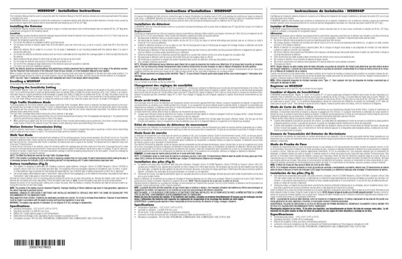 Tyco DSC WS8904P User manual
