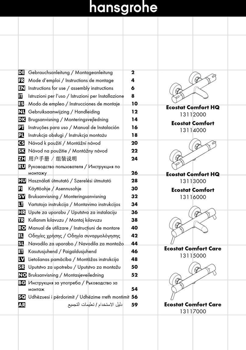 Hans Grohe Ecostat Comfort HQ Instructions for use/assembly instructions Hans Grohe Ecostat Comfort HQ Instructions for use/assembly instructions