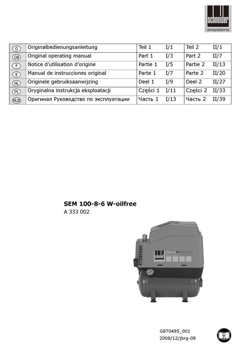 Schneider Airsystems SEM 100-8-6 W-oilfree Original operating manual