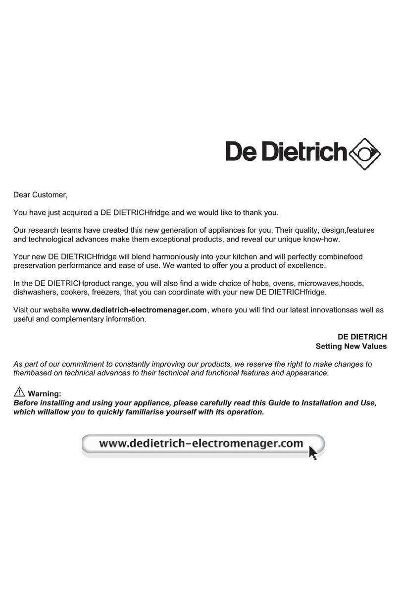 DeDietrich DFF 1310 J User manual