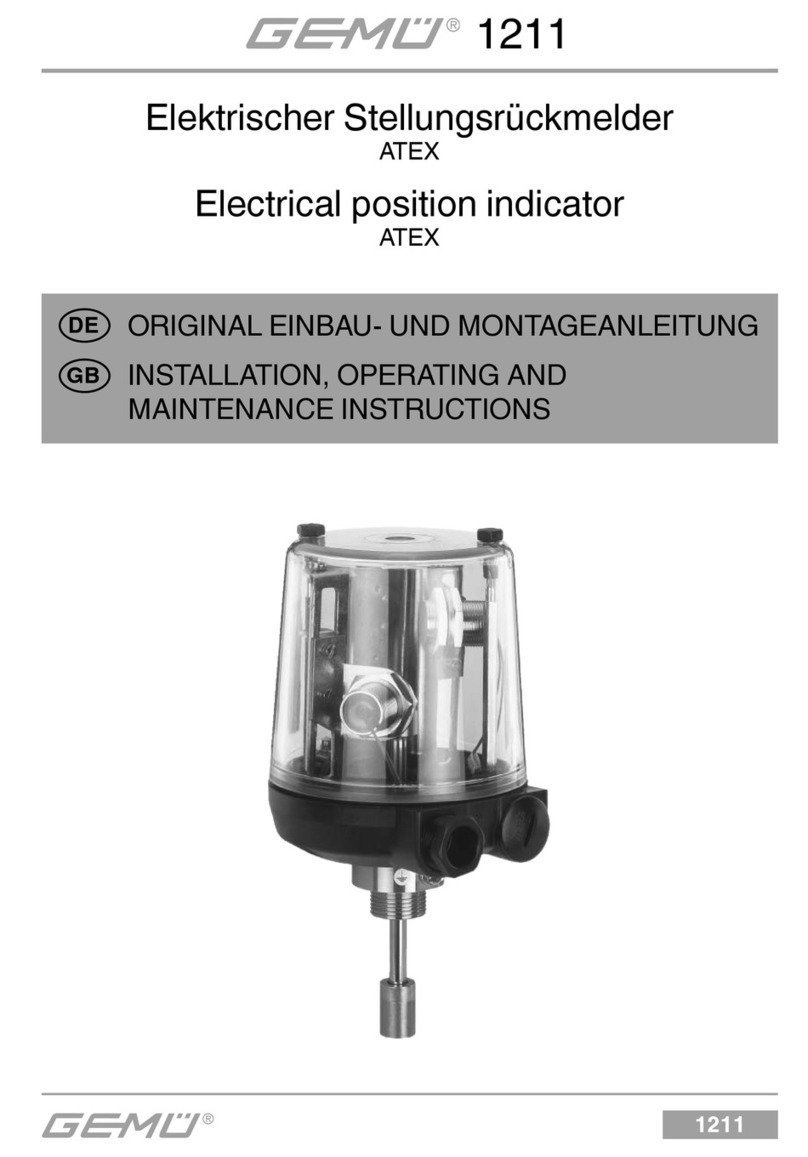 Gemu 1211 Installation, operating and maintenance instructions Gemu 1211 Installation, operating and maintenance instructions