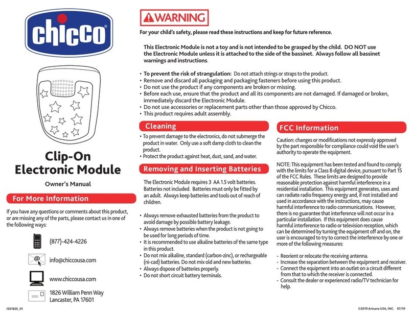 Chicco Clip-On Electronic Module owner's manual
