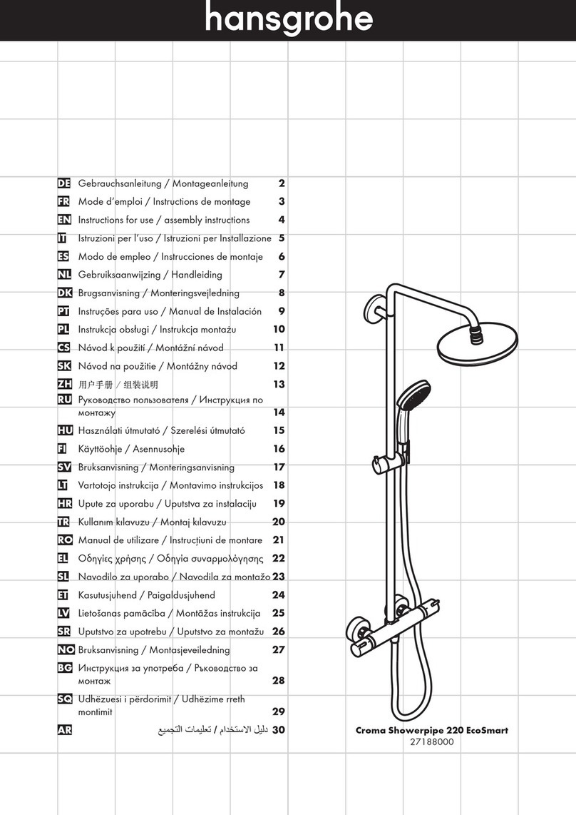 Hans Grohe Croma Showerpipe 220 EcoSmart Manual Hans Grohe Croma Showerpipe 220 EcoSmart Manual