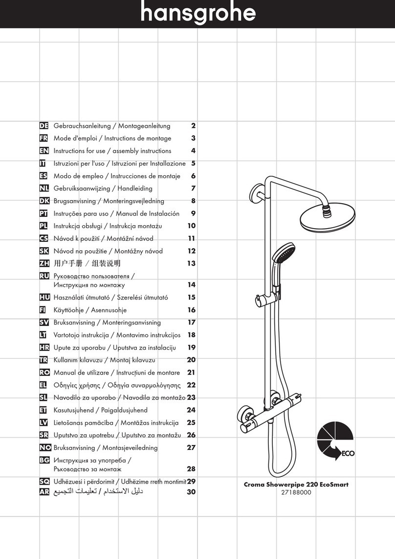 Hans Grohe Croma Showerpipe 220 EcoSmart Instructions for use/assembly instructions Hans Grohe Croma Showerpipe 220 EcoSmart Instructions for use/assembly instructions