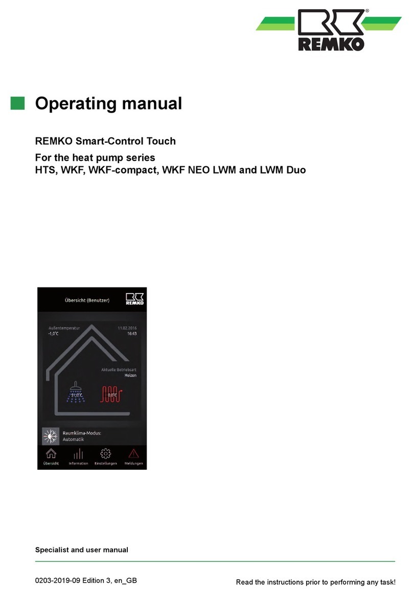 REMKO Smart-Control Touch operating manual