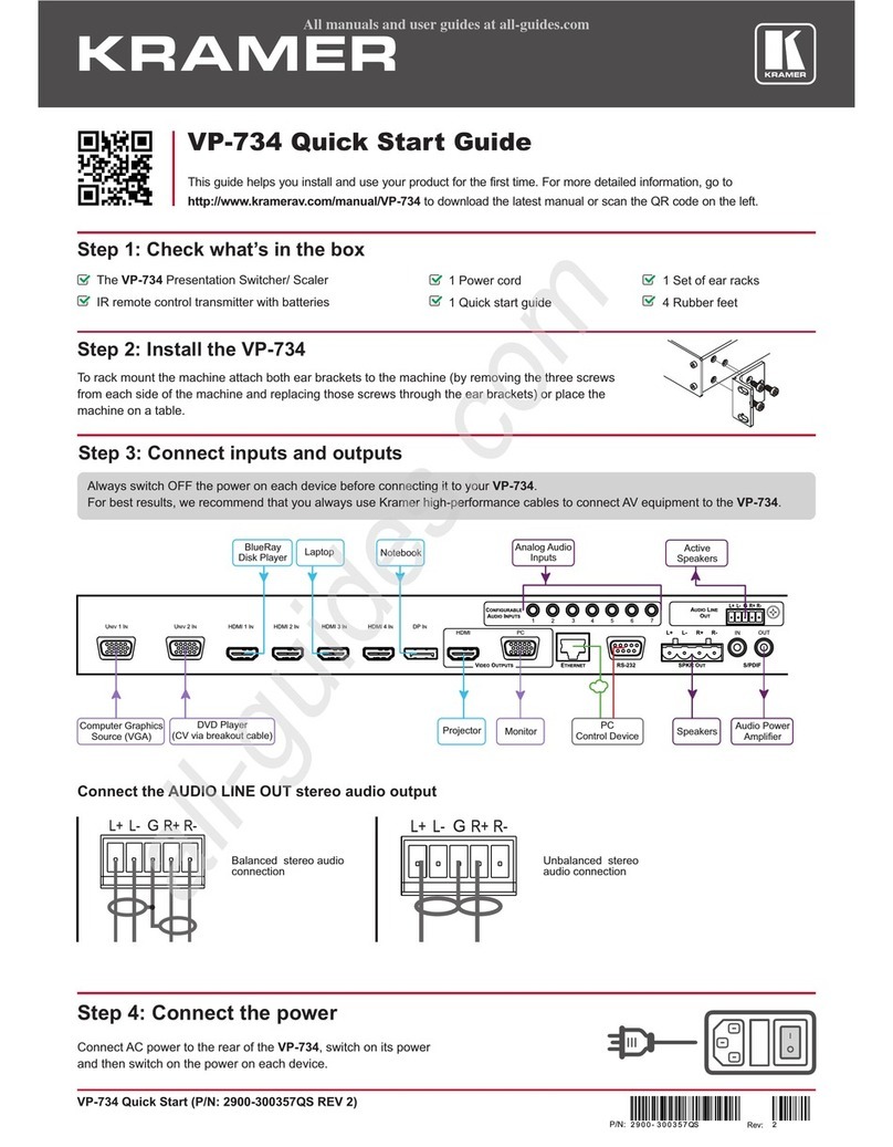 Kramer VP-734 User manual
