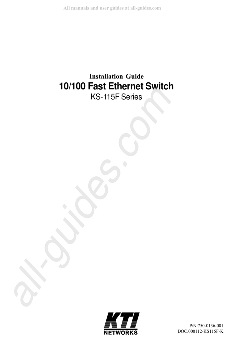 KTI Networks KS-115F Series User manual