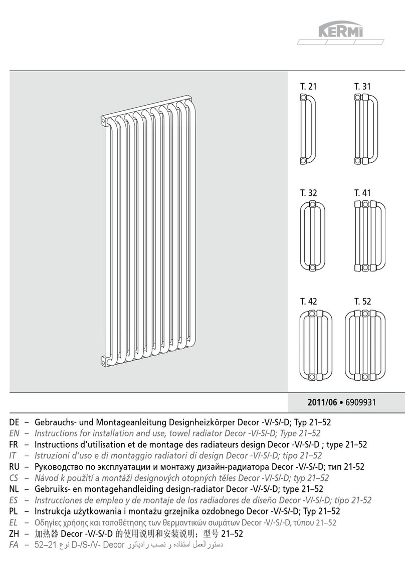Kermi Decor V Series Instructions for installation and use Kermi Decor V Series Instructions for installation and use